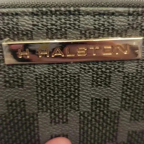 H by Halston Faux Leather Black and Gray Wallet - - Picture 7 of 7